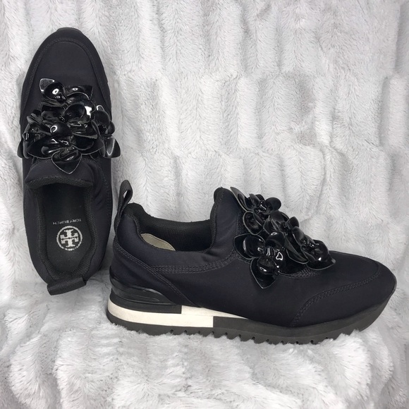 tory burch black tennis shoes